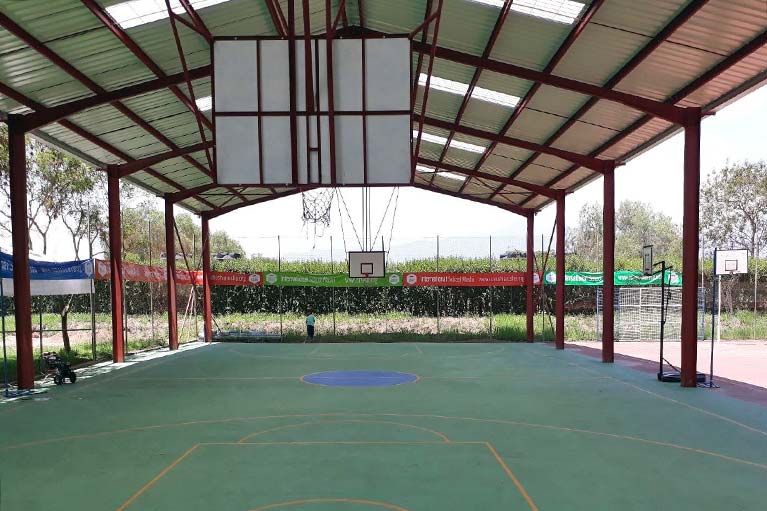 Photo of the UWC basketball stadium